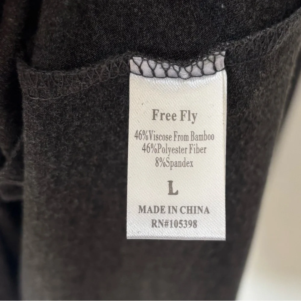 Free Fly Bamboo Flex Mini Dress Heather Black UPF 50+ Athletic Athleisure Sporty